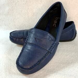 BORN Blue Penny‎ Loafers Sz 6 Academia Preppy New England Coastal Classic